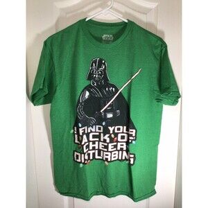 Star Wars Darth Vader Lack Of Cheer Christmas Medium Green T-Shirt